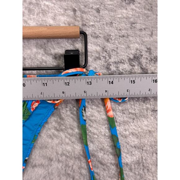 New Blackbough Bikini Set Large Womens Blue Smocked Fruit Print - Picture 5 of 8